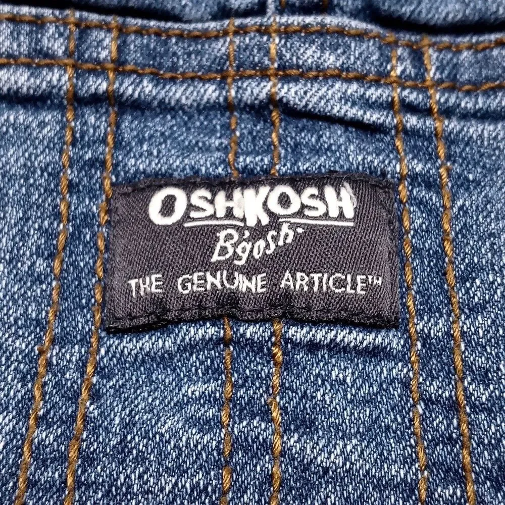OshKosh B’gosh Toddler Bib Overalls 2T Jean Carpenter Stretch Denim Utility